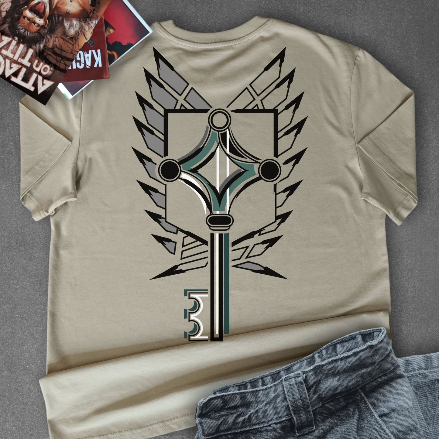 T-shirt ATTACK ON TITAN - BASEMENT KEY